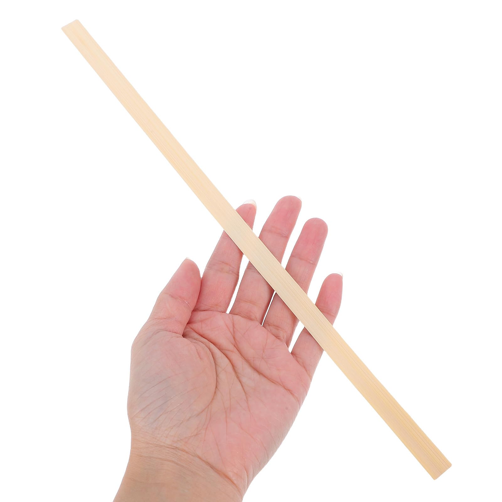 MERRYHAPY Stecche di Bamboo Resistenti per Ventagli, Kit da 50 Pezzi per Artigianato Manuale e Tessitura di Cesti Fai da Te
