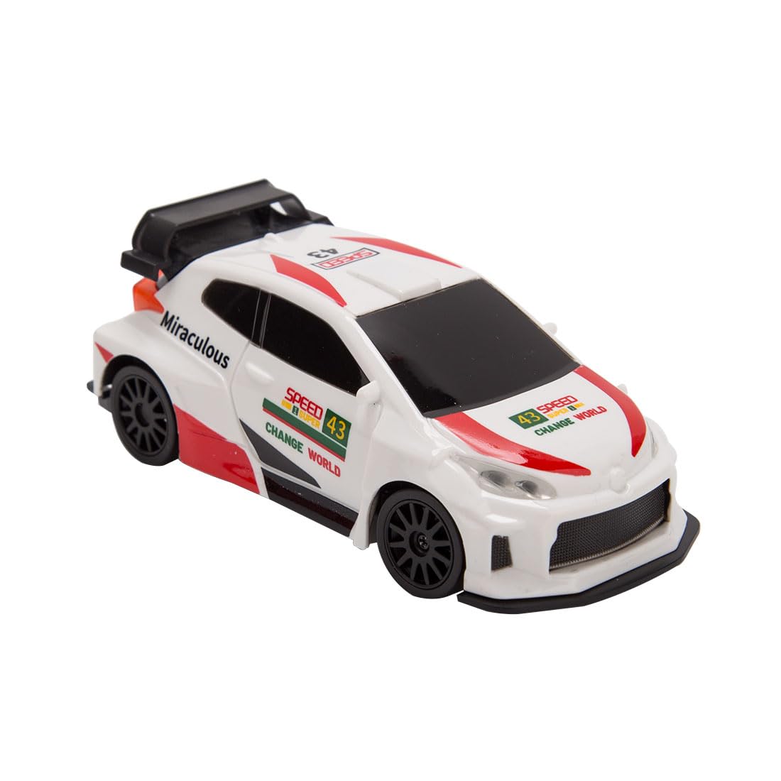 Torquino 1/43 Scale Mini RC Drift Car, 2.4G Full-Proportional Electric RC Vehicle Racing Car with Linked Light Set, Vehicle Gift for Adults(Gyro RTR Version)
