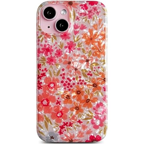 Qokey Floral Case for iPhone 14/13 Cover