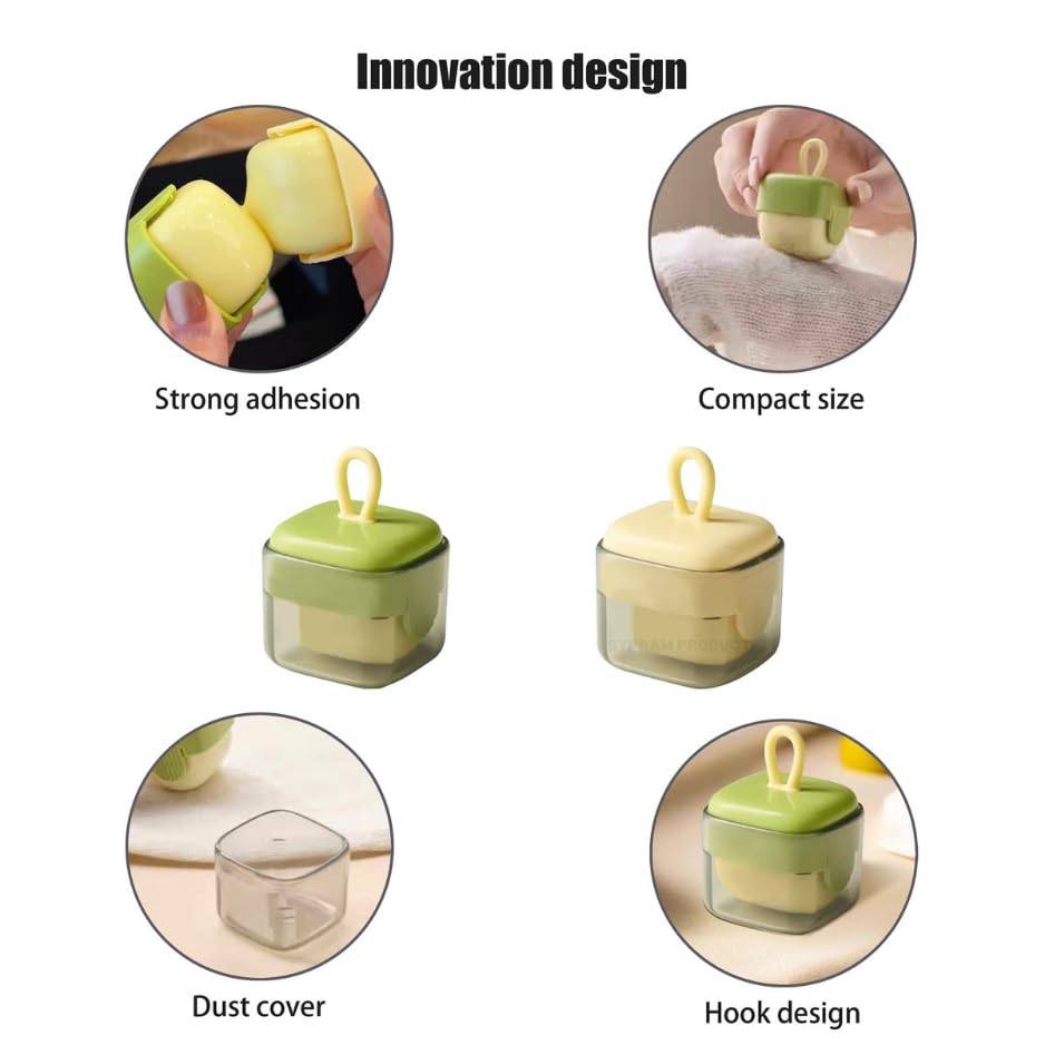 Image of Mini Lint Roller - Washable & Reusable Sticky Roller, Portable Pet Hair Remover for Clothes, Travel & Home, Compact Hair Remover for Household Use, Clothes Dog Cat Hair Remover Mini Travel Size