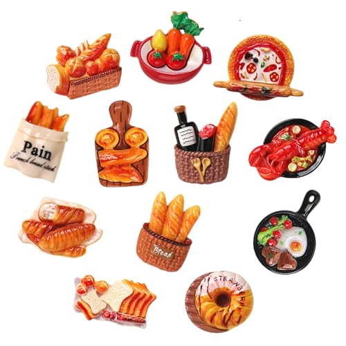Set de 36 imanes decorativos de resina para refrigerador miniatura 2