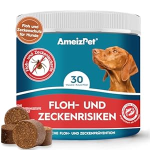 AmeizPet Floh- und Zeckenschutz Leckerlis, 30 Stück