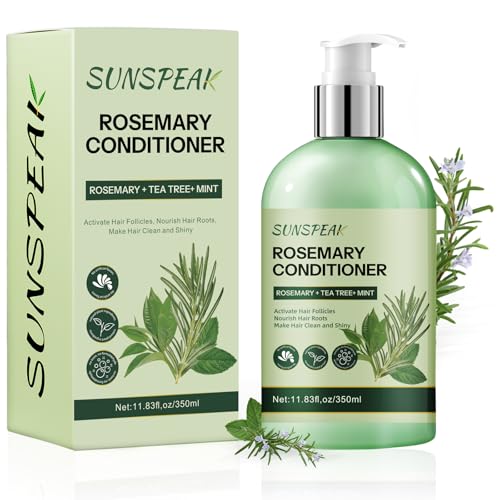 Rosemary Conditioner for Hair Growth: Thickening Moisturizing Conditioner for Men &amp; Women with Mint Tea Tree Oil Biotin - Strengthening Formula for Anti-Hair Loss &amp; Thinning Hair &amp; Frizz-Control