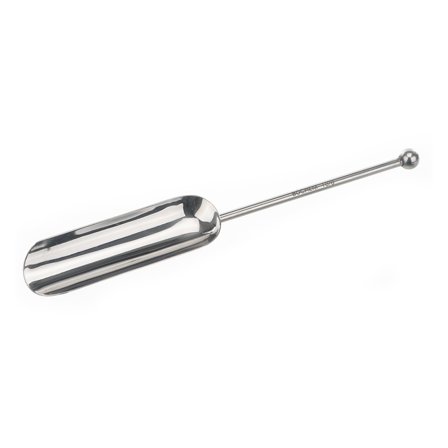 Bochem Pala per culla in acciaio inox 18/10 con bottone, lunghezza 235 mm, larghezza 31 mm