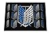 clothinx AOT Scouting Legion 2-Farb Variante Anime, Manga Design mit Titan Aufklärungstrupp Schwingen Wappen-Schild| 60cm x 40cm x 0,5cm Fussmatte mit Aufdruck