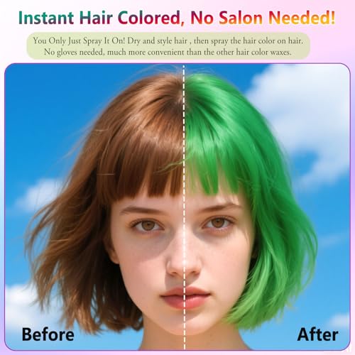 Spray Temporal Verde para Cabello de Niños y Mujeres miniatura 3