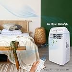 Uhome 12000 BTU Portable Air Conditioner with Heater up to 400 Sq. Ft, Ac Heater Combo Window Unit, Portable AC Unit with Dehumidifier & Fan, Cools & Heats,Remote Control and Window Kit Included,White - Image 5