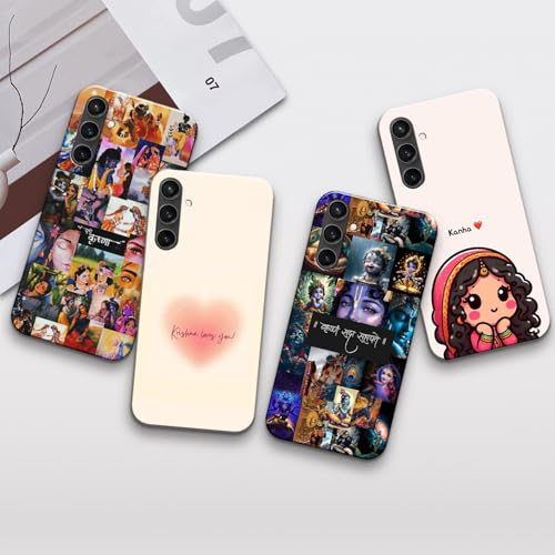 Image of COLORflow Back Cover Compatible with Samsung Galaxy S23 FE 5G | Krishna ji, Radha Krishna, Kanha, God Color Customized Back Cover Compatible with Samsung Galaxy S23 FE 5G
