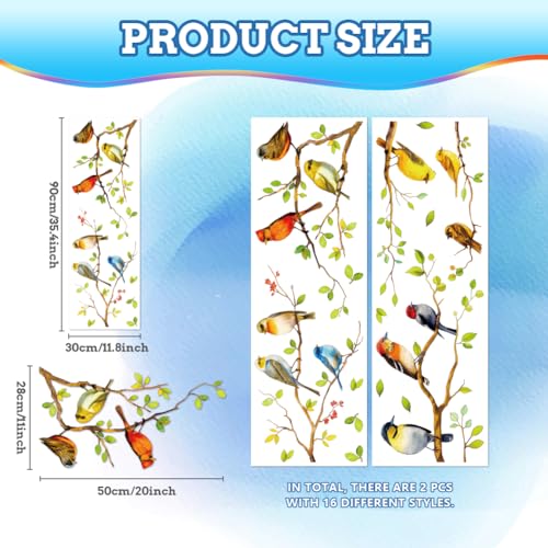 Peacoblue Reusable Window Static Clings Stickers Decal 30cm×90cm - Image 2