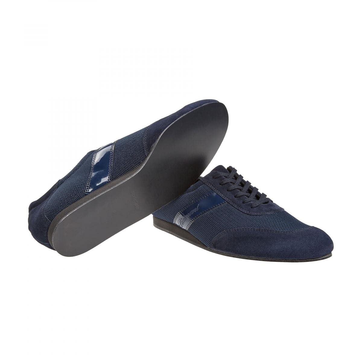 Diamant Herren Tanz Sneakers 192-425-582-V - Veloursleder/Mesh Navy-Blau - 1,5 cm Keilabsatz - VarioSpin Sohle - Made in Germany