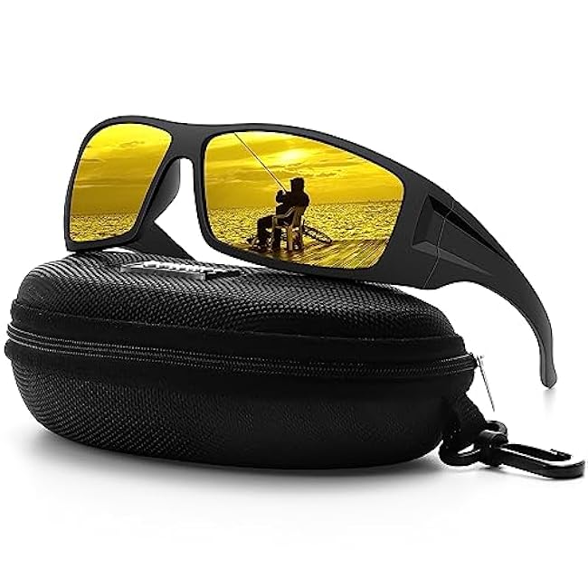 Polarized Sports Sunglasses for Men Women Unbreakable Frame Cycling Fishing Wrap Around Sunglasses UV400 Protection