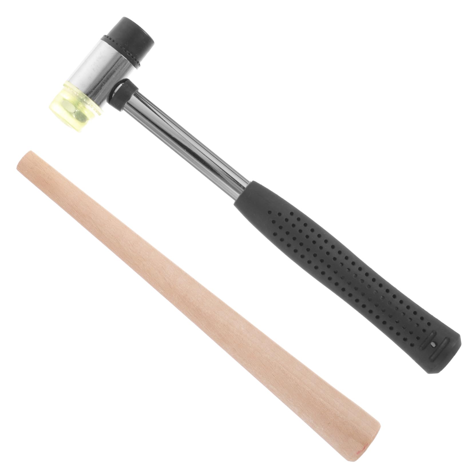 Maillet en caoutchouc et mandrin en bois noble pour ajustage de bijouterie