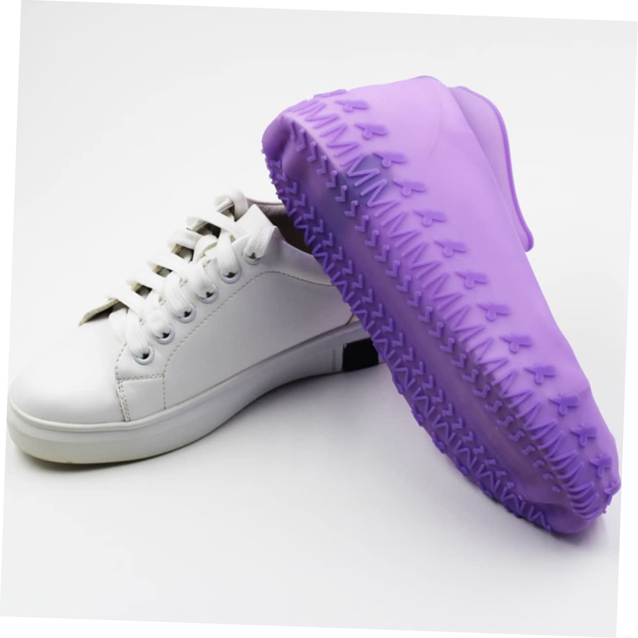 POPETPOP Couvre-Chaussures Imperméables en Silicone Antidérapants et Résistants à l'usure pour Chaussures Unisexes, pour Camping et Loisirs, Lot de Couleur Aléatoire