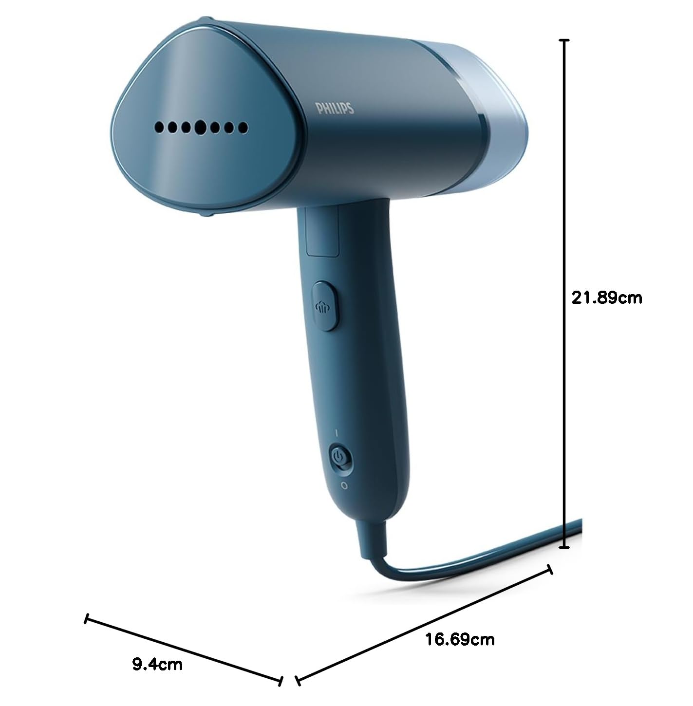 Philips Serie 3000 Stiratrice verticale a vapore - 1000 W, 20 g/min di vapore, Serbatoio dell'acqua estraibile da 100 ml, Piastra in plastica, Blu (STH3000/20)