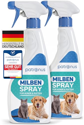 Milbenspray Hunde & Katzen für effektive Milben-Abwehr [2X 500 ml]
