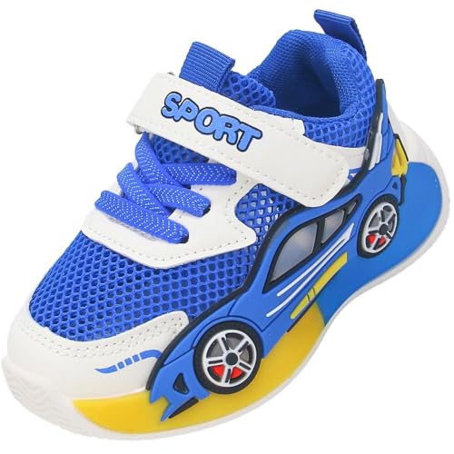 Zapatillas para Niño Deportivas Zapatos Parte Superior Malla Transpirable (Blue,28)