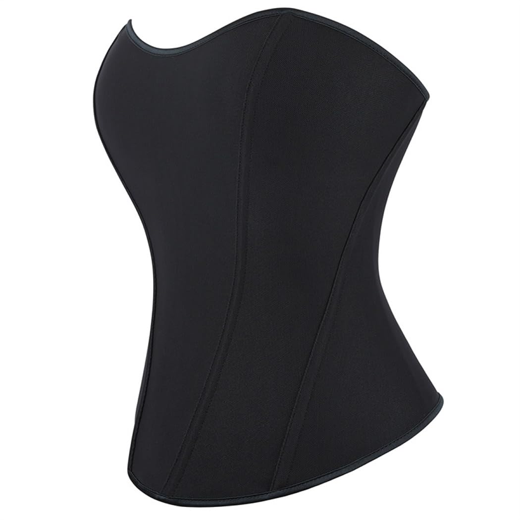 Valin Corset Overbust Élastique Fermeture Arrière | Tissu élastique, fermeture éclair arrière, coutures baleinées verticales, bord supérieur en cœur, ourlet courbé