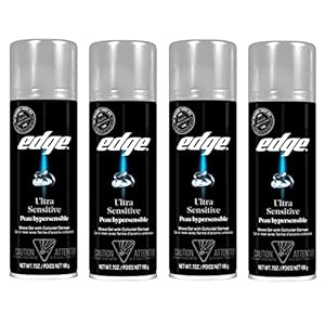 Edge Shave Gel Ultra Sensitive, Fragrance Free 7 oz ( Pack of 4)