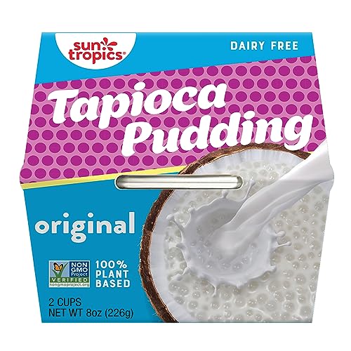 Sun Tropics Tapioca Pudding, Original | Vegan Dairy Free Pudding | Gluten Free, Non-GMO | Ready-to-Eat Cups 4.0oz (Pack of 6)