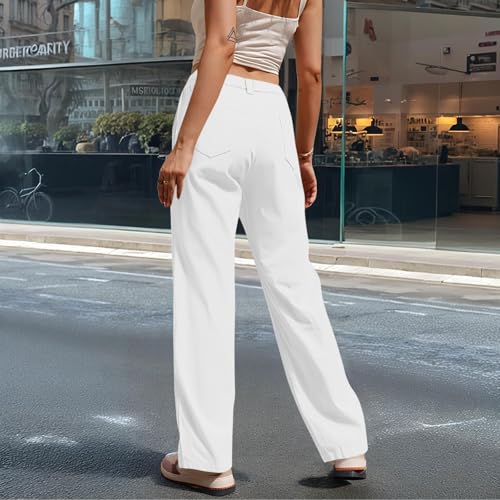 Cargo Pants for Women Lightweight Low Rise Stretchy Straight Pant Casual Chino Sweatpant Y2K Streetwear with Pockets4