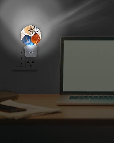 Miniatura 5 de Luz nocturna LED enchufable a la pared, luz nocturna bohemia de arte abstracto para niños, luces nocturnas suaves con sensor de anochecer a