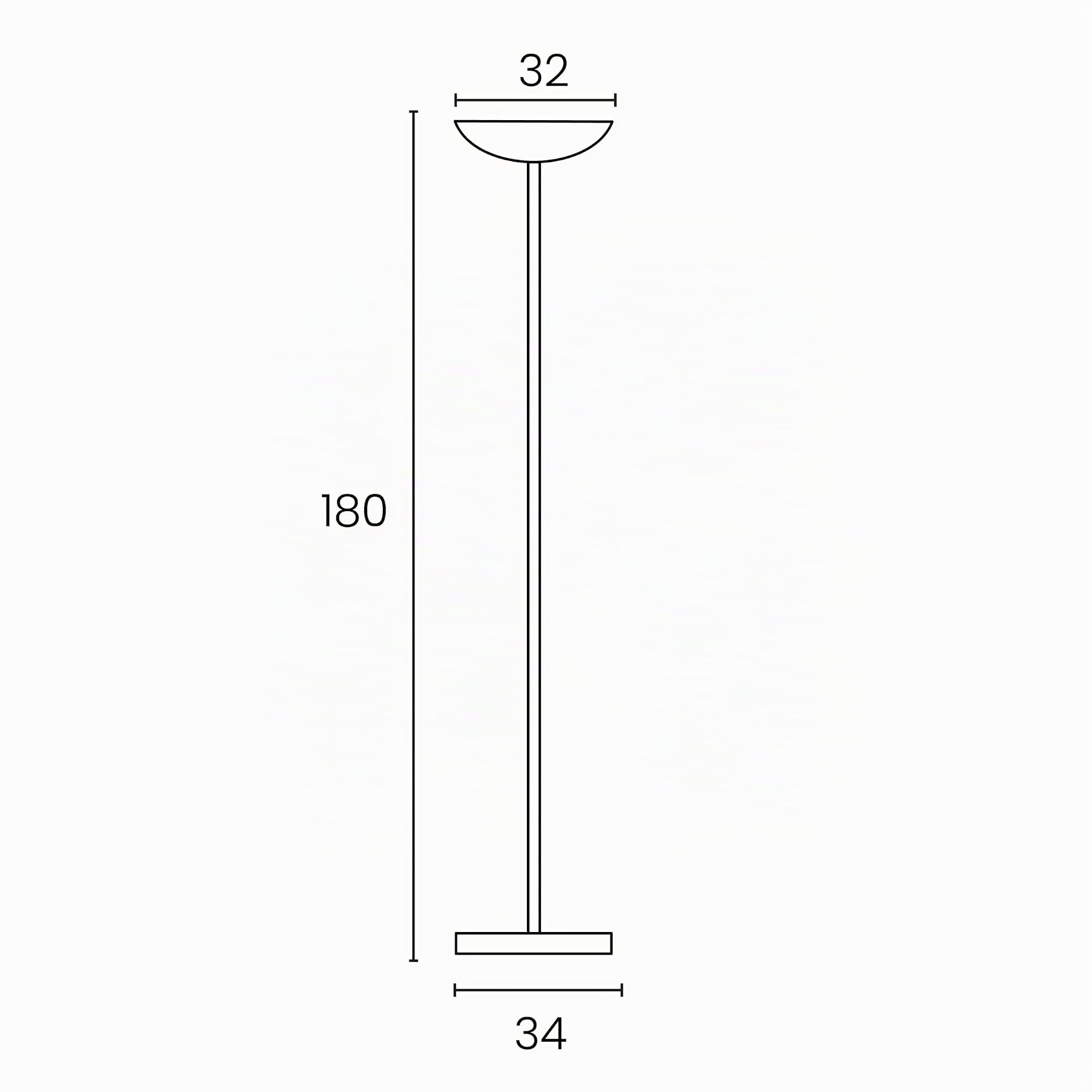Unilux BALY Lampadaire LED 44W 5300 Lumens à Variation d'Intensité lumineuse 180 x 34cm Noir/Bamboo