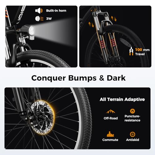 Jasion EB5 Electric Bike for Adults with Peak 1000W