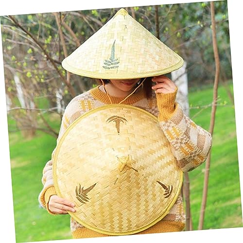 jojofuny 2pcs Woven Hats for Boys and Girls Brim Sun Block Caps Lightweight -Raining Hats for Outdoor Use for Fishing Gardening and Sun3