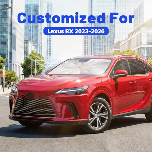 Image of Car Windshield Sun Shade for Lexus RX 2023-2026 -[Reflective Coated Fabric] Sunshade Umbrella for Front Window, Car Shades Sun Visor Keep Car Cool and Protects Interior, 1:1 Exact Fit