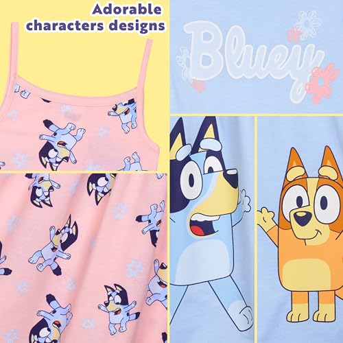 Bluey Dresses for Kids Toddler 2 Pack Cute Summer Dress Cotton Bingo Ideal Birthday Outfit or Casual Clothing Gifts for Girls4