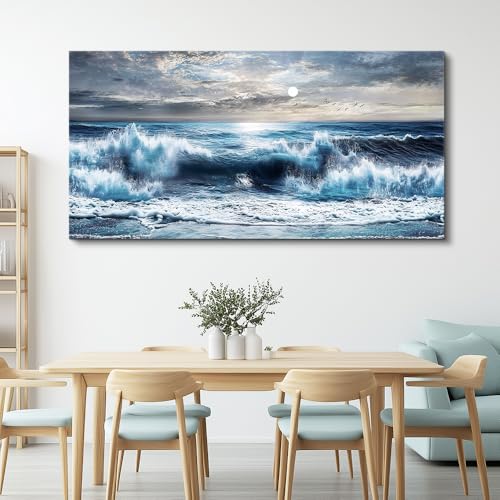 ERQINHUA Large Canvas Wall Art For Living Room Wall Decor For Office Bedroom Mural Wall Pictures Artwork Marine Landscape Painting Hotel Room Aesthetic Printed picture artworks Home Decor 30"x60"