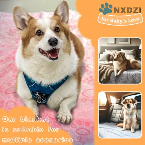 Dog Blankets for Dogs, 3 Pack Dog Blanket Washable 23" x 16", Fuzzy Soft Pet Mat Throw Cover for Kennel Crate Bed, Cute Paw Pattern, Cat Blanket, Blankets for Dogs, Pet Blanket - Image 5