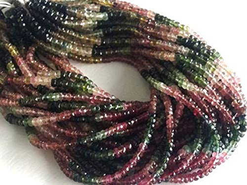 Tourmaline pastèque fil de perles 4mm pour fabriquer un cadeau précieux