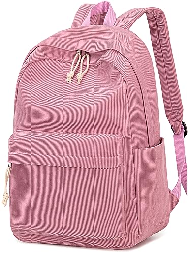 Image of BTOOP School Backpack for Teens Large Corduroy Bookbag Lightweight 15.6 inch Laptop Bag for Girls Women Casual High School College