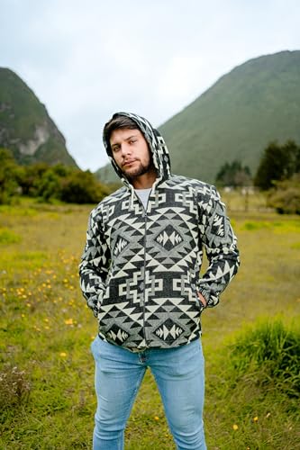 Image of Handmade Alpaca Sweater for Men or Women, Vibrant Colors, Soft and Hypoallergenic, Crafted by Otavalenos Artisans in Ecuador.