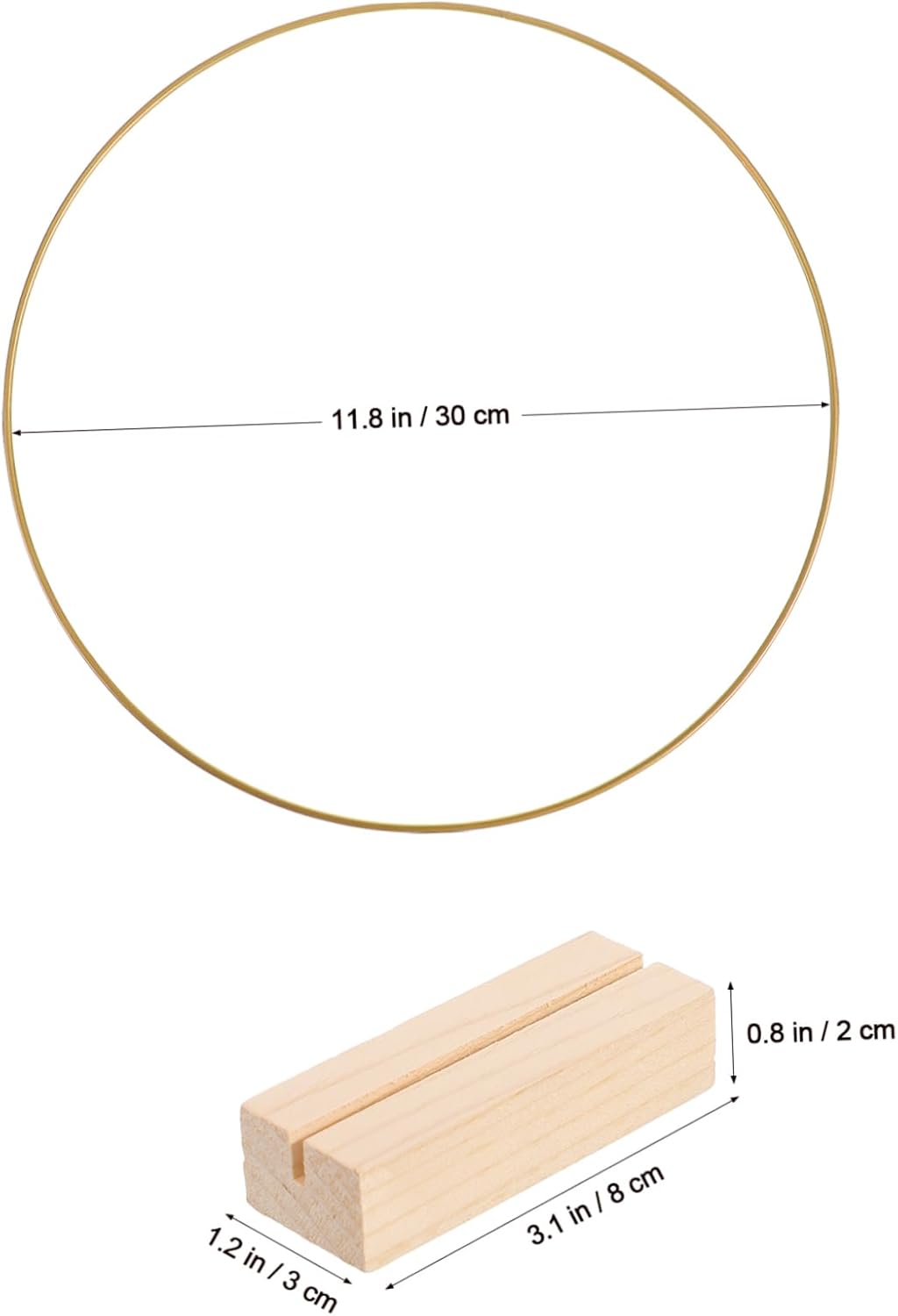 LIFKOME 10pcs Metal Floral Hoops for Crafts and Wedding Decor 30cm Decorative Rings with Base Macrame Rings Centerpiece for Table Arrangements