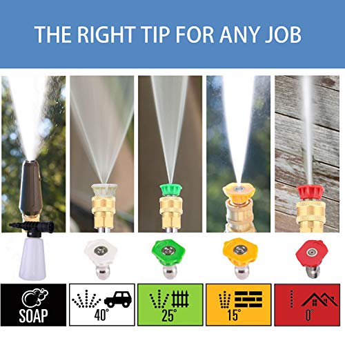 WHOLESUN 3000PSI Electric Pressure Washer 2.4GPM Power Washer 1600W High Pressure Cleaner Machine with 4 Nozzles Foam Cannon,Best for Cleaning Homes, Cars, Driveways, Patios (Blue)