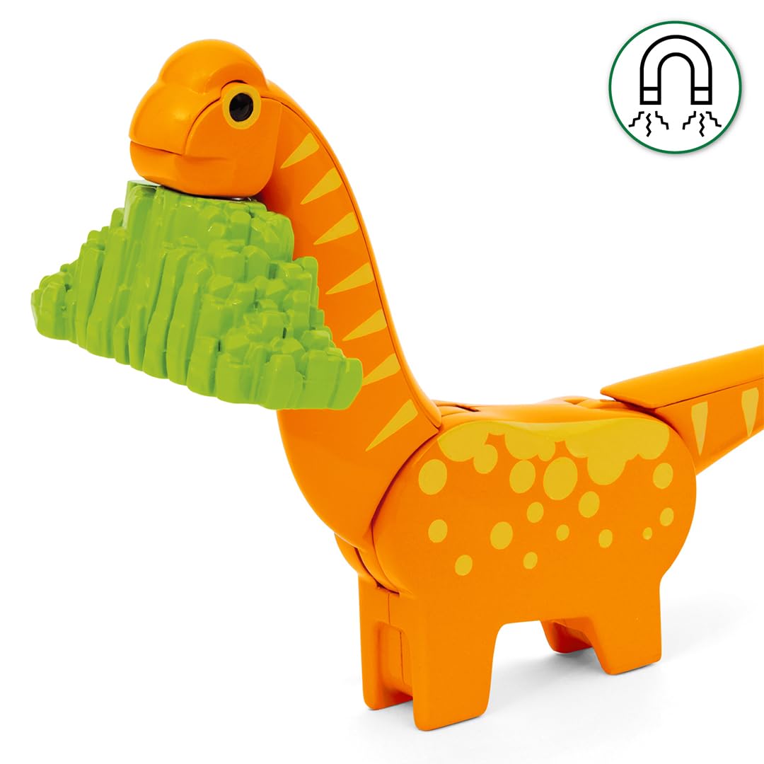BRIO World - 36098 - Circuit Dinosaure - Coffret Complet 12 pièces - Action de Jeu sans Pile - Dinosaure Inclus - Circuit de Train en Bois - Jouet Mixte à partir de 3 Ans