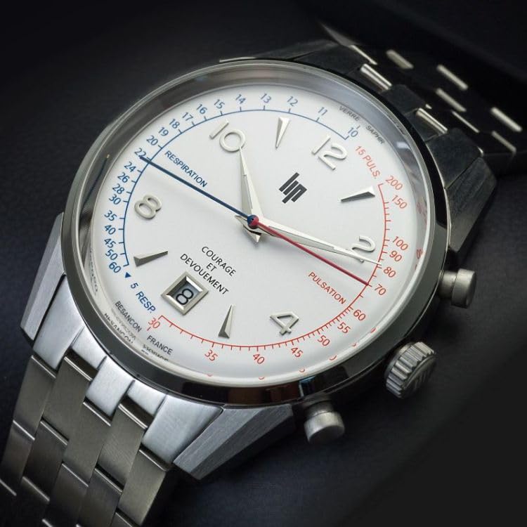Montre Lip Himalaya Courage 40 mm acier cadran classique - 5