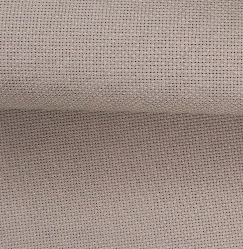 Image of KCS 12 inch x 59 inch (30cmx 149cm) 18CT Counted Cotton Aida Cloth Cross Stitch Fabric (Coffee)
