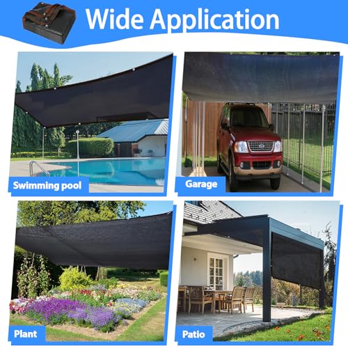 Schattierungsnetz 2x3m, Beschattung für Terrassenüberdachung, Atmungsaktiv Schattiernetz mit Ösen, Leicht Schattennetz 90% Shading Rate UV-Beständiges, Beschattungsnetz für Gewächshaus, Garten