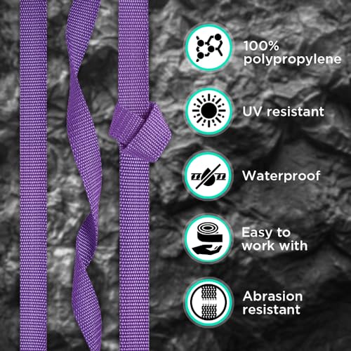 Image of TECEUM 3 /4 inch & 5 /8 inch & 1 inch & 1.5 inch & 2 inch Webbing - 10 25 50 Yards - 40+ Colors - Heavy Duty 1 Inch 1.5 Inch 2 Inch Backpack Straps - Webbing for Outdoors Indoors Crafting DIY