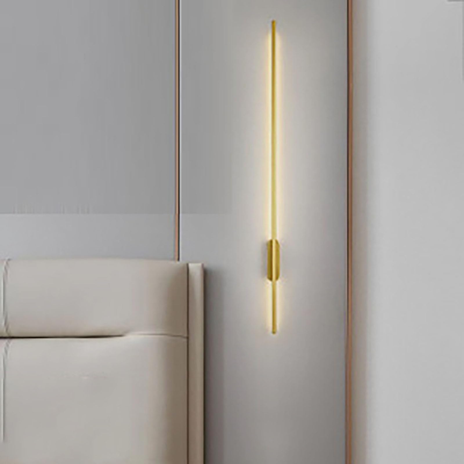 Nowoczesna lampa ścienna LED do wnętrz, ściemnialna, aluminiowa, sypialnia, z pilotem, prosta, kreatywna, dekoracyjna, do salonu, na schody, do przedpokoju
