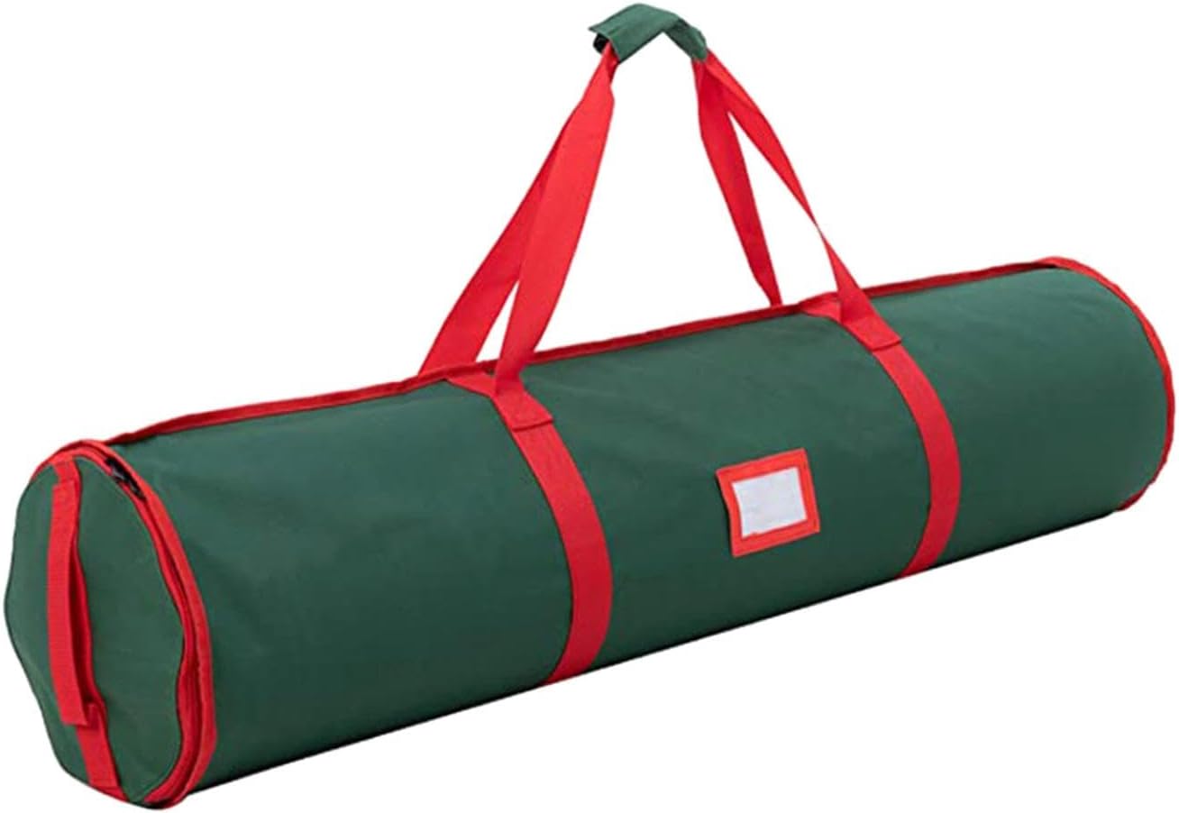 Storage Bag for Christmas Wrapping Paper with Zipper Closure for Home, Green