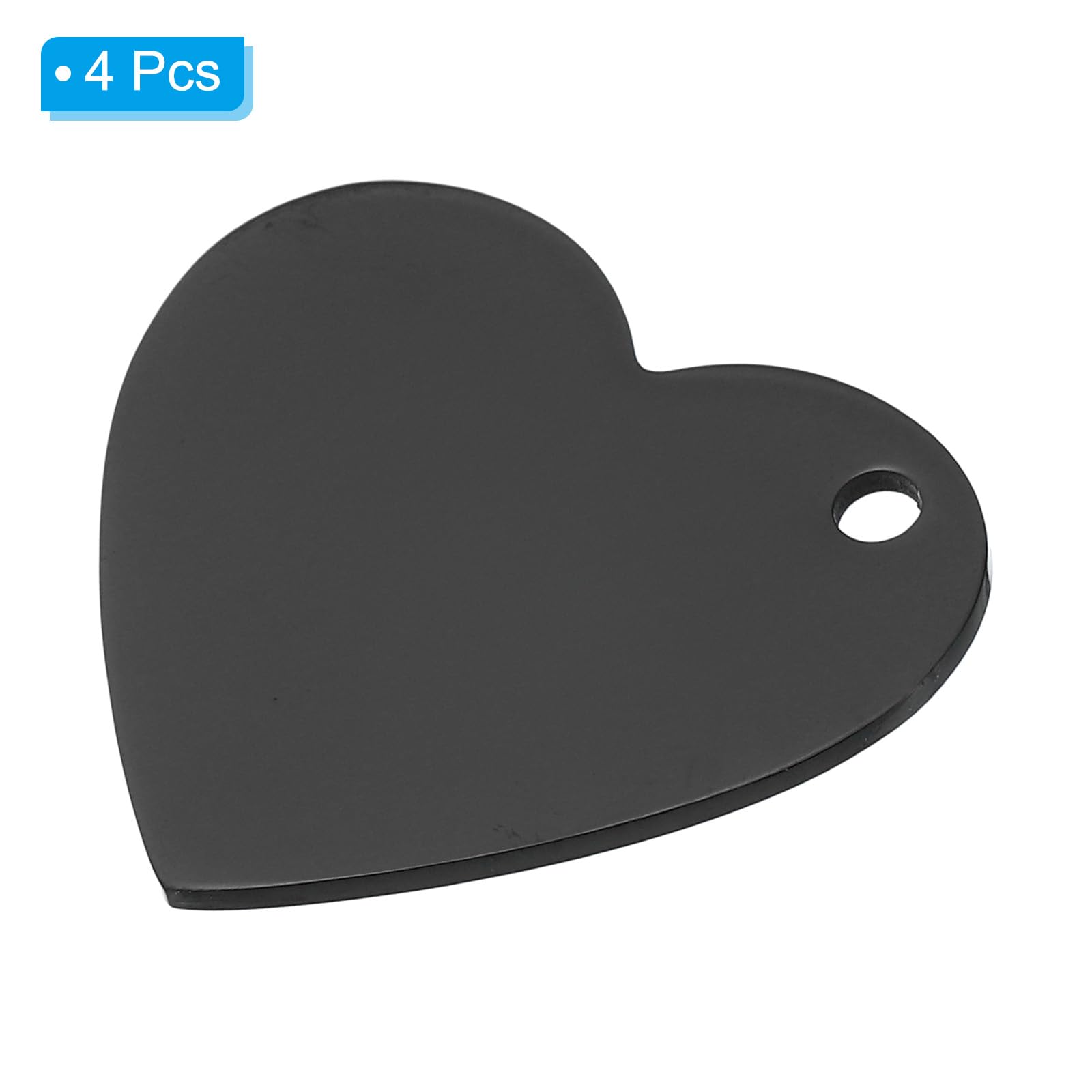 PATIKIL 4pcs Heart Charm - Image 3