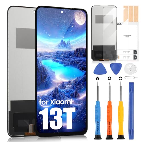 Incell - Schermo LCD per Xiaomi 13T 2306EPN60G per 13T Pro 23078PND5G Touch Screen Digitizer Assembly + Kit di riparazione nero senza cornice