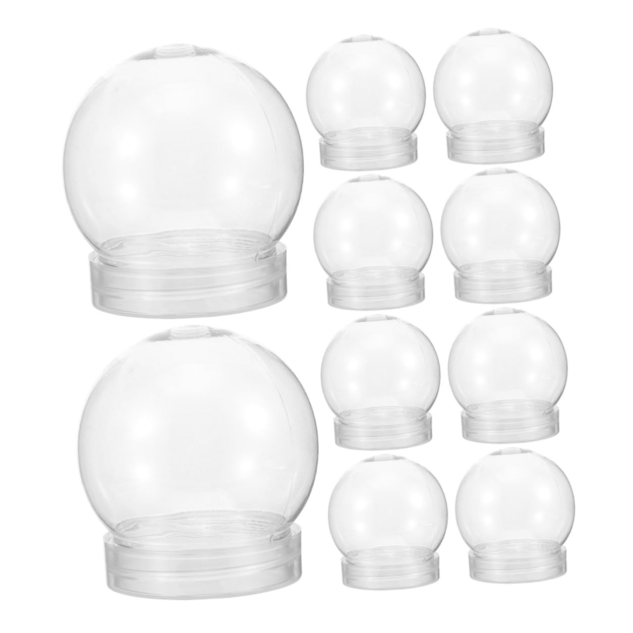 Globos transparentes para bola de nieve DIY recipientes de plástico de 150 ml con tapa