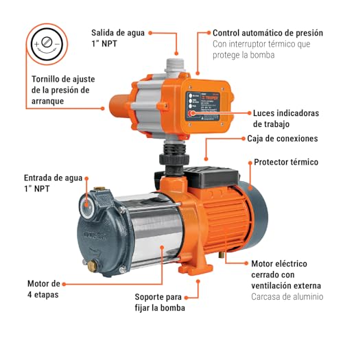 Bomba hidroneumática Truper 21 bomba hidroneumatica truper marca TRUPER (3)