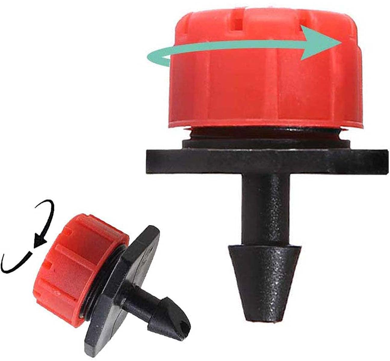 DIY Crafts 5 Pcs, Only Red Black Dripper, Drip Irrigation System Micro Plant Watering Kit Blank Distribution Tubing Hose Drippers Sprinkler For Greenhouse Outd (5 Pcs, Only Red Black Dripper)