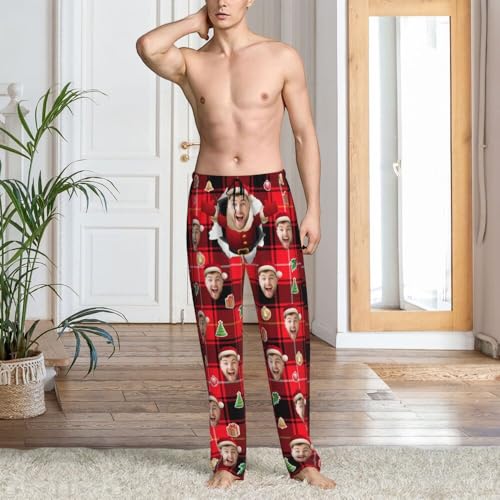 Custom Pajama Pants for Men Boyfriend Dad,Personalized Pj Pants with Photo,Customized Funny Face Pants Gifts4